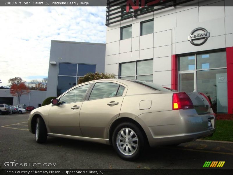 Platinum Pearl / Beige 2008 Mitsubishi Galant ES