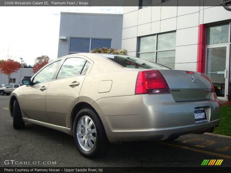 Platinum Pearl / Beige 2008 Mitsubishi Galant ES