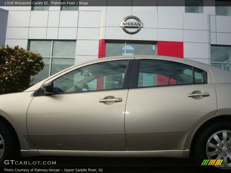 Platinum Pearl / Beige 2008 Mitsubishi Galant ES