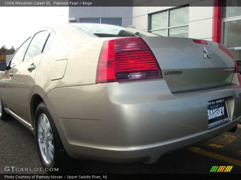 Platinum Pearl / Beige 2008 Mitsubishi Galant ES