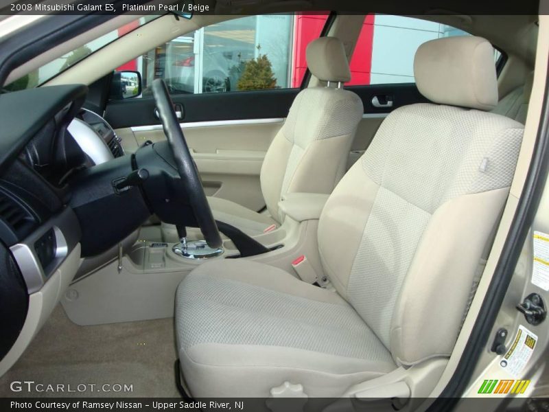 Platinum Pearl / Beige 2008 Mitsubishi Galant ES
