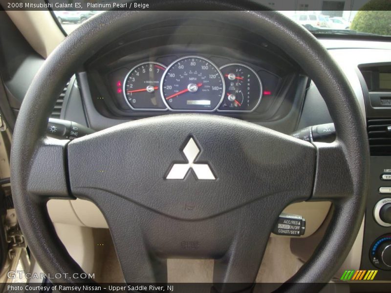 Platinum Pearl / Beige 2008 Mitsubishi Galant ES