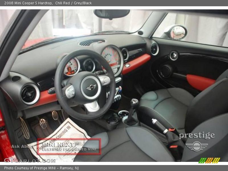 Chili Red / Grey/Black 2008 Mini Cooper S Hardtop