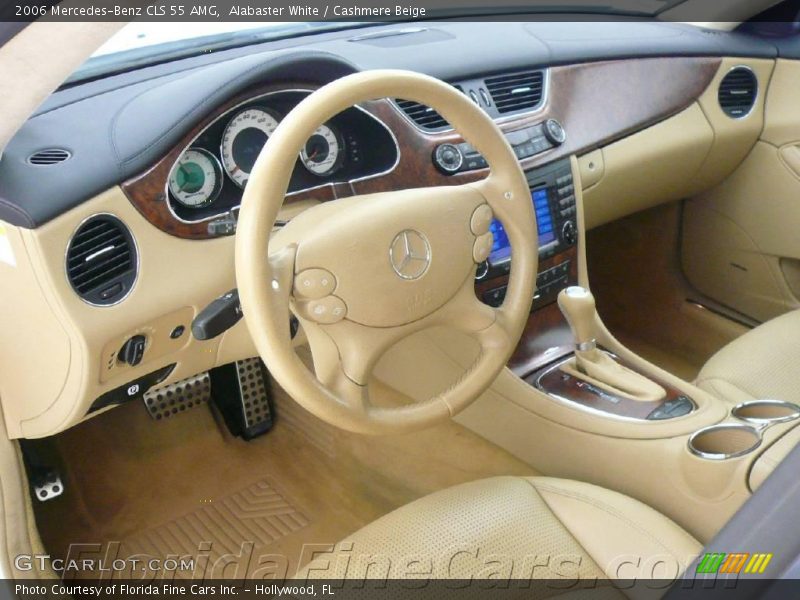 Alabaster White / Cashmere Beige 2006 Mercedes-Benz CLS 55 AMG