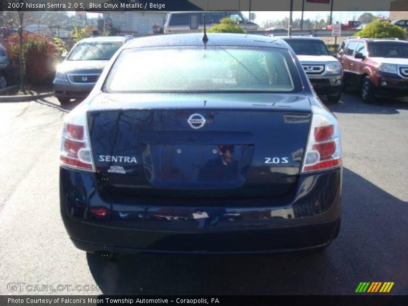 Blue Onyx Metallic / Beige 2007 Nissan Sentra 2.0 S