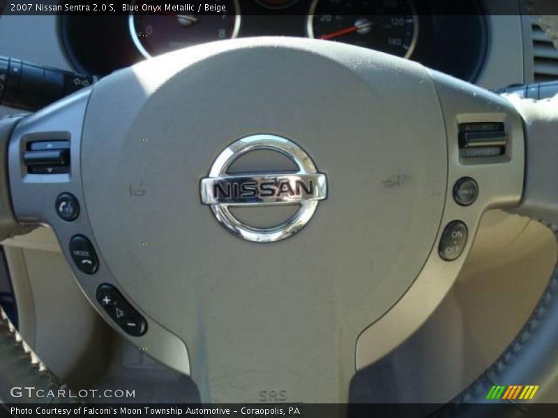Blue Onyx Metallic / Beige 2007 Nissan Sentra 2.0 S