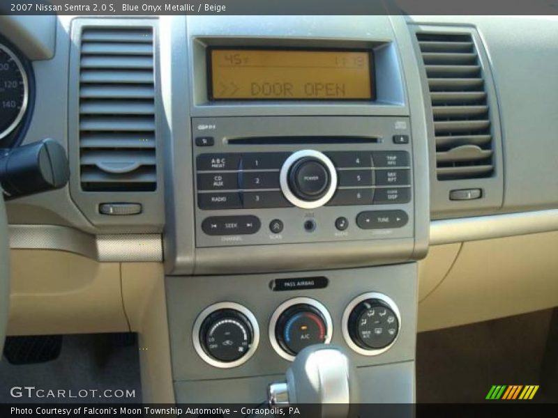 Blue Onyx Metallic / Beige 2007 Nissan Sentra 2.0 S