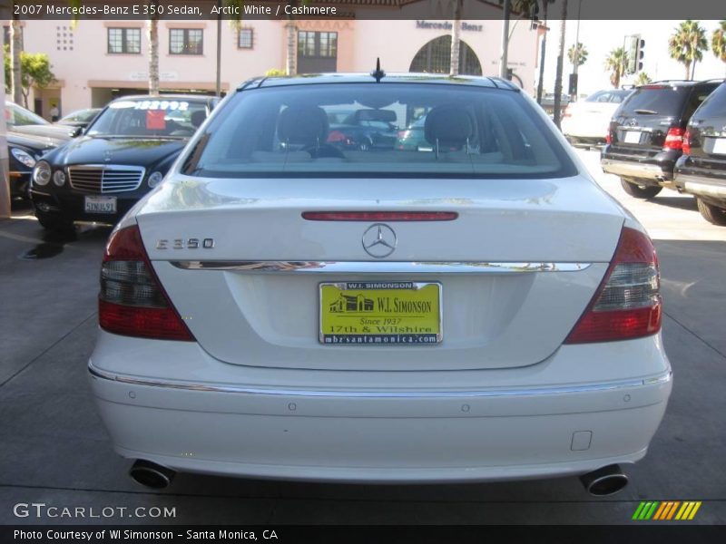 Arctic White / Cashmere 2007 Mercedes-Benz E 350 Sedan