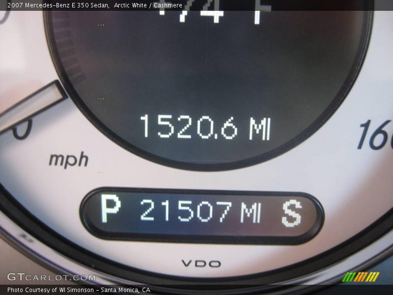 Arctic White / Cashmere 2007 Mercedes-Benz E 350 Sedan
