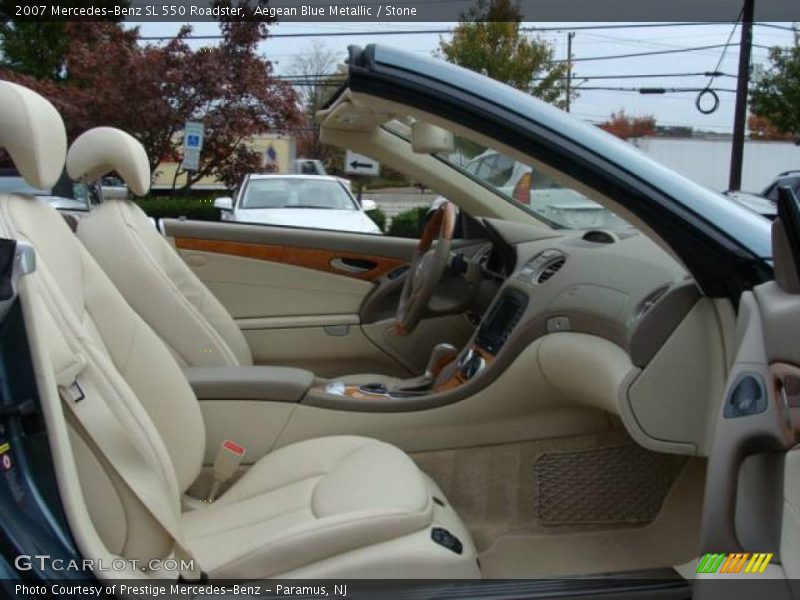 Aegean Blue Metallic / Stone 2007 Mercedes-Benz SL 550 Roadster