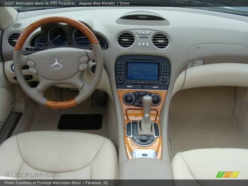 Aegean Blue Metallic / Stone 2007 Mercedes-Benz SL 550 Roadster