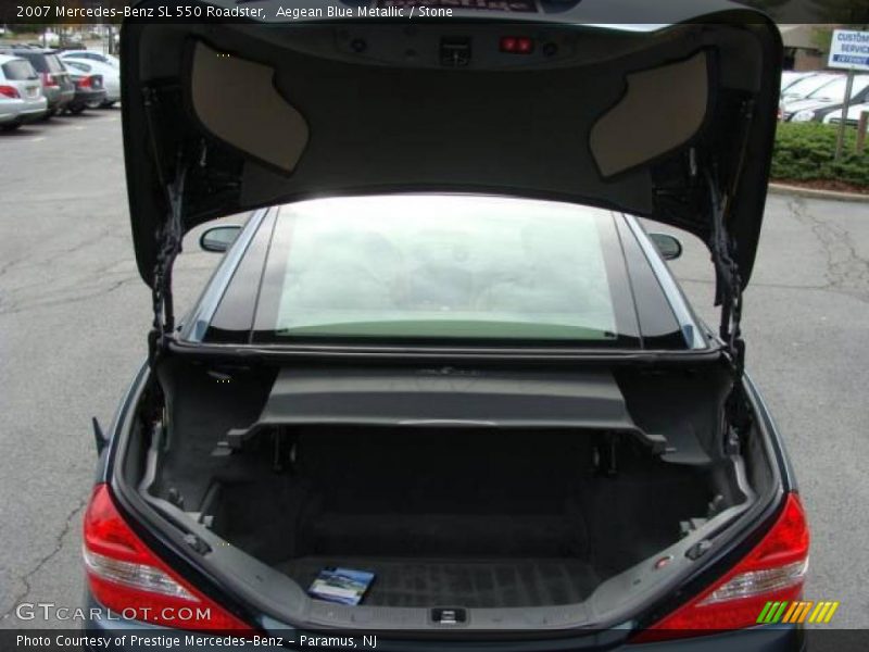 Aegean Blue Metallic / Stone 2007 Mercedes-Benz SL 550 Roadster
