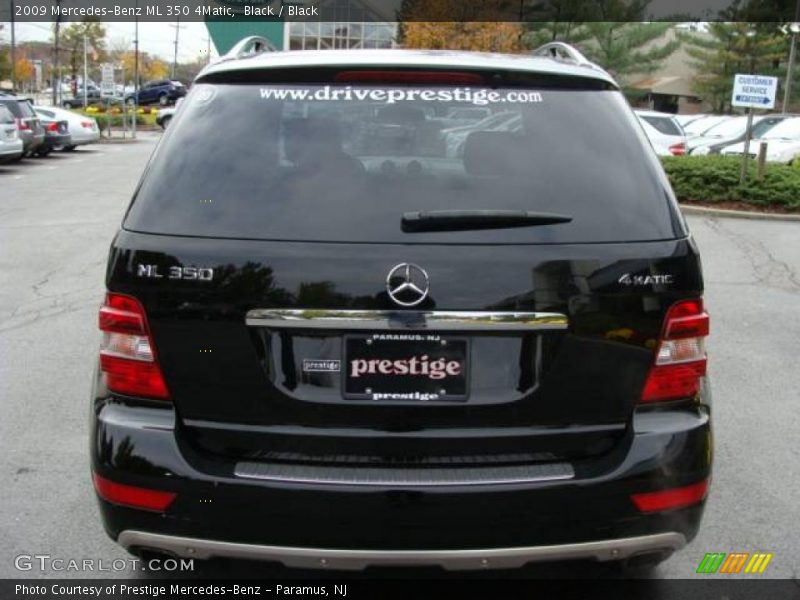 Black / Black 2009 Mercedes-Benz ML 350 4Matic