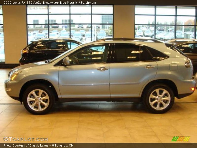 Breakwater Blue Metallic / Parchment 2009 Lexus RX 350 AWD