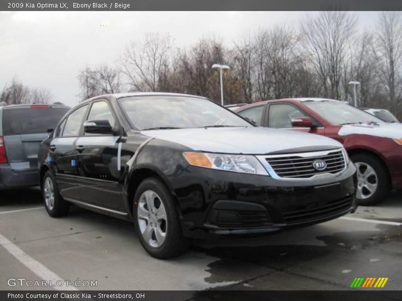 Ebony Black / Beige 2009 Kia Optima LX