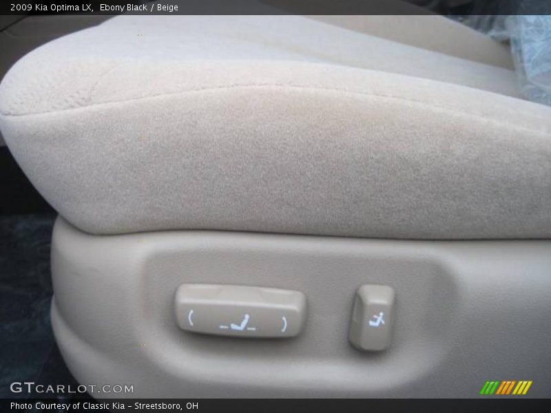Ebony Black / Beige 2009 Kia Optima LX