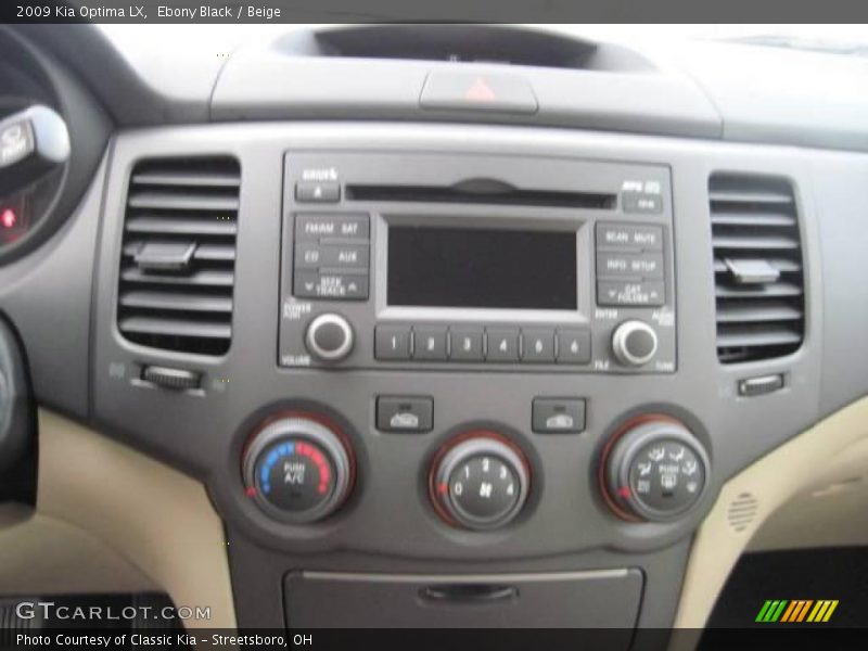 Ebony Black / Beige 2009 Kia Optima LX