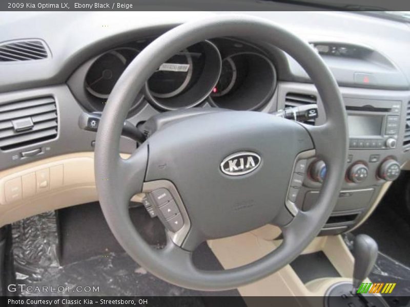 Ebony Black / Beige 2009 Kia Optima LX