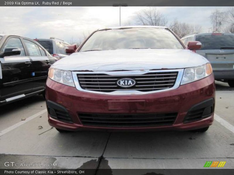 Ruby Red / Beige 2009 Kia Optima LX