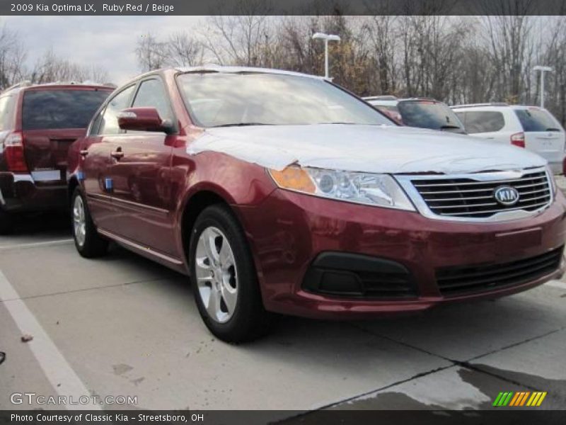 Ruby Red / Beige 2009 Kia Optima LX