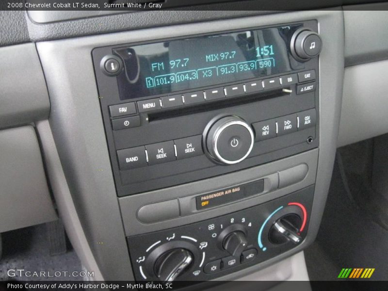 Summit White / Gray 2008 Chevrolet Cobalt LT Sedan