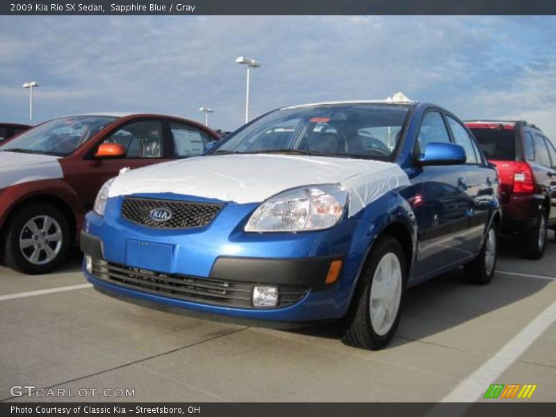 Sapphire Blue / Gray 2009 Kia Rio SX Sedan