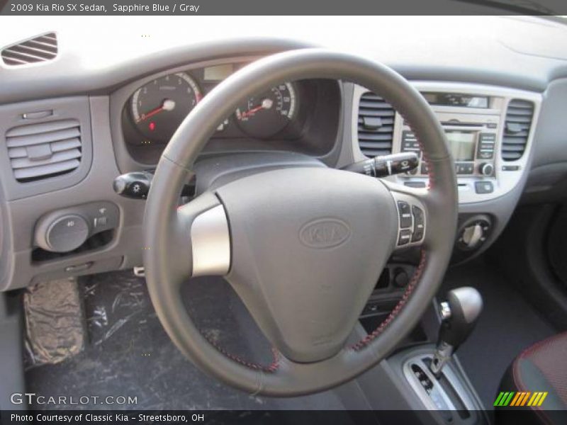 Sapphire Blue / Gray 2009 Kia Rio SX Sedan