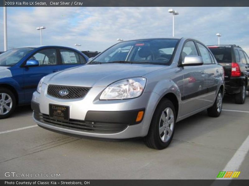 Clear Silver / Gray 2009 Kia Rio LX Sedan