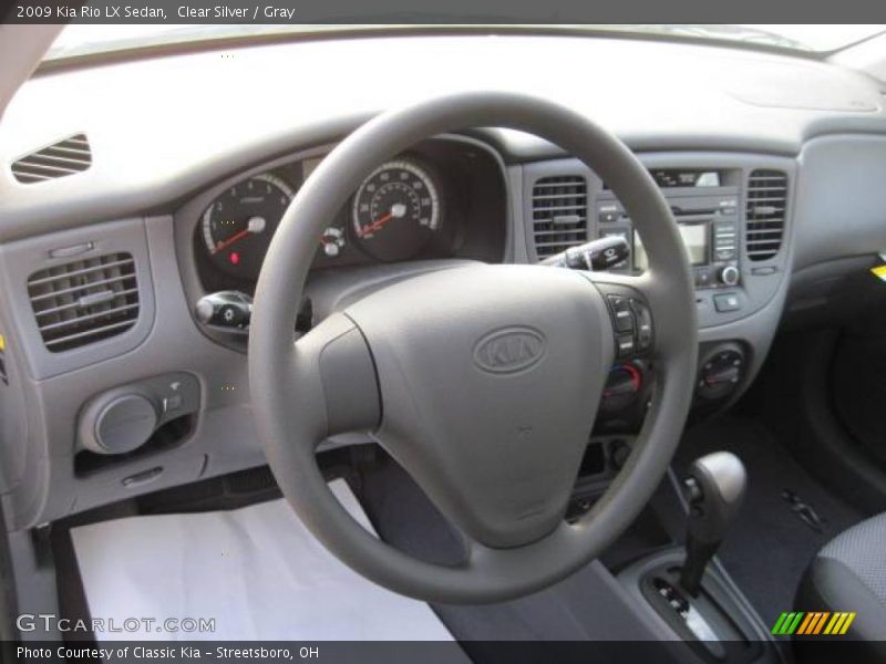 Clear Silver / Gray 2009 Kia Rio LX Sedan
