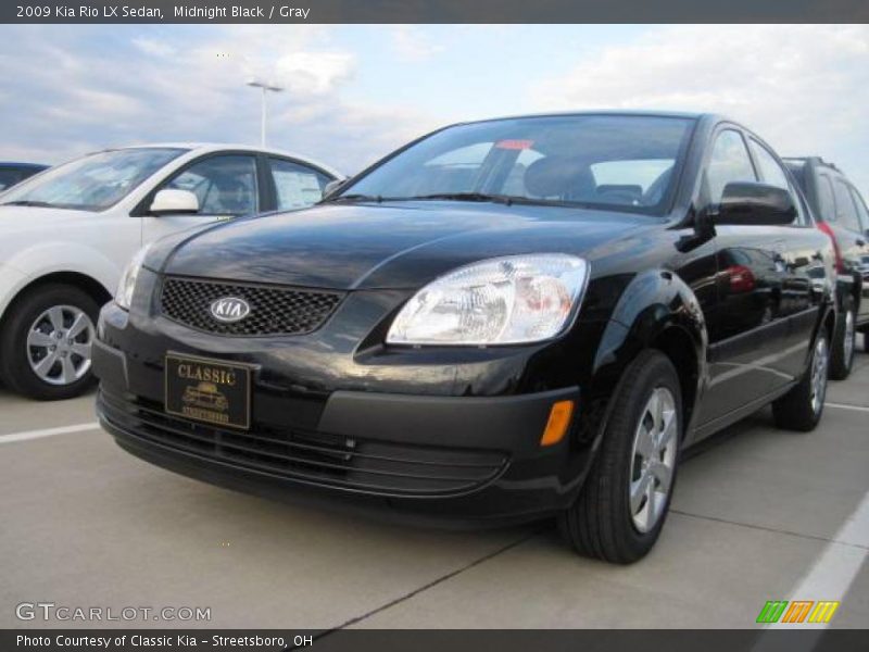 Midnight Black / Gray 2009 Kia Rio LX Sedan
