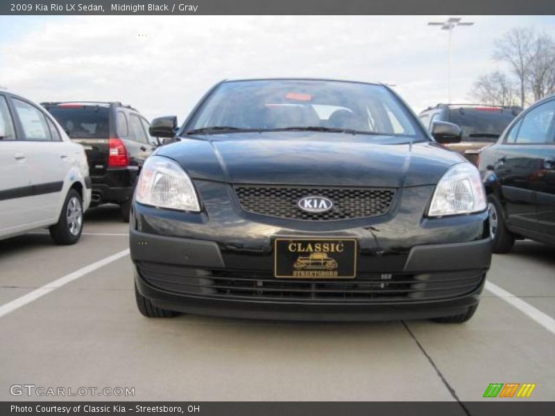 Midnight Black / Gray 2009 Kia Rio LX Sedan