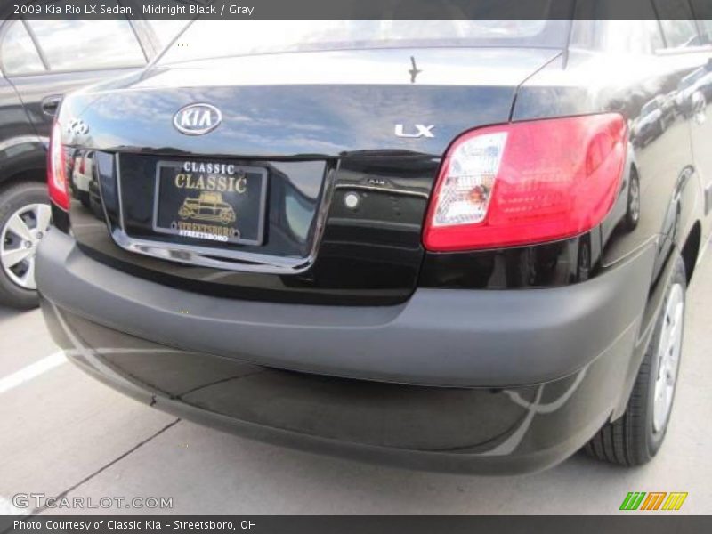 Midnight Black / Gray 2009 Kia Rio LX Sedan