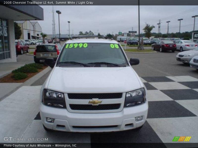 Summit White / Light Gray 2008 Chevrolet TrailBlazer LS 4x4