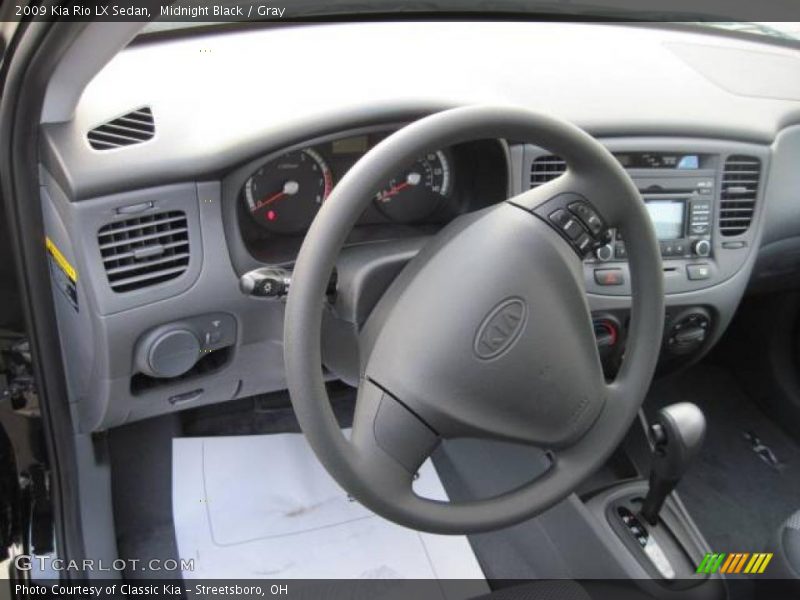 Midnight Black / Gray 2009 Kia Rio LX Sedan