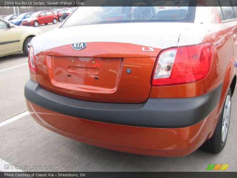 Sunset Orange / Gray 2009 Kia Rio LX Sedan