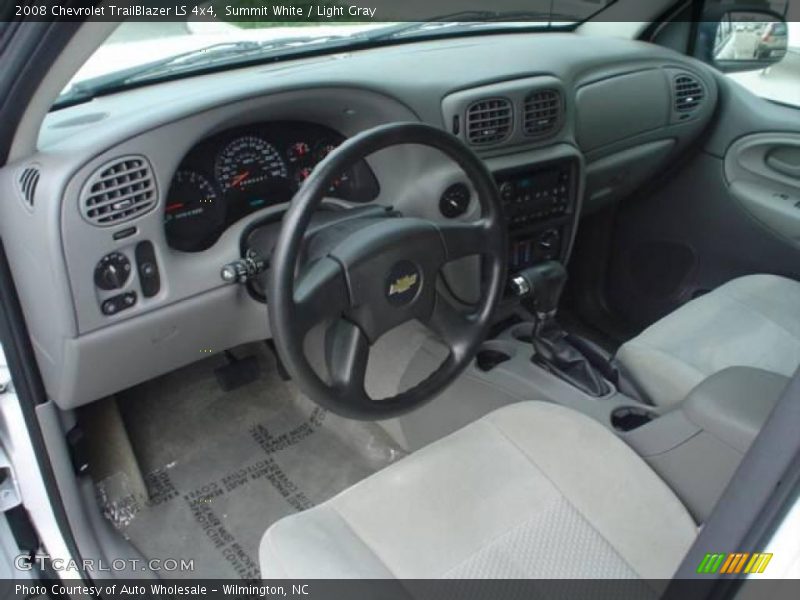 Summit White / Light Gray 2008 Chevrolet TrailBlazer LS 4x4