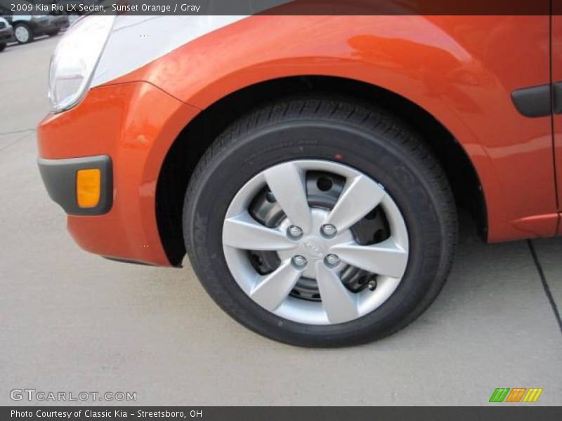 Sunset Orange / Gray 2009 Kia Rio LX Sedan