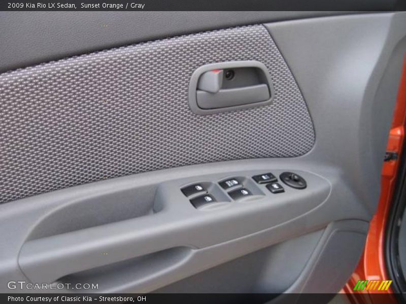 Sunset Orange / Gray 2009 Kia Rio LX Sedan