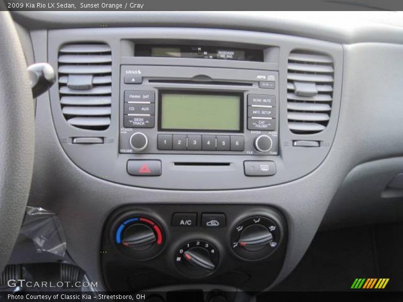 Sunset Orange / Gray 2009 Kia Rio LX Sedan
