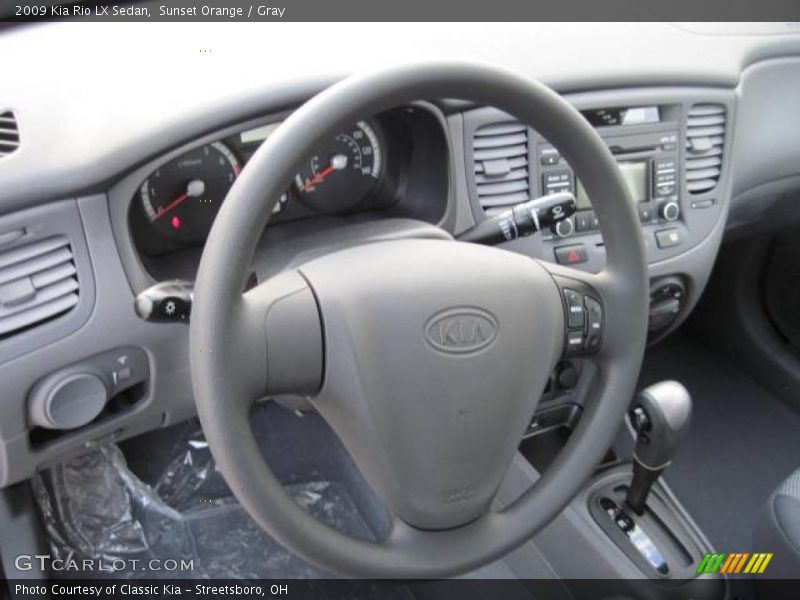 Sunset Orange / Gray 2009 Kia Rio LX Sedan