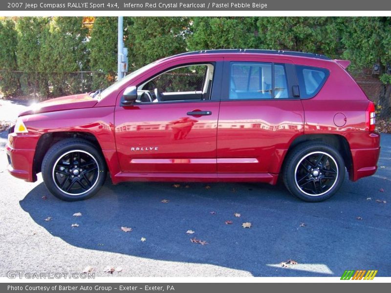 Inferno Red Crystal Pearlcoat / Pastel Pebble Beige 2007 Jeep Compass RALLYE Sport 4x4