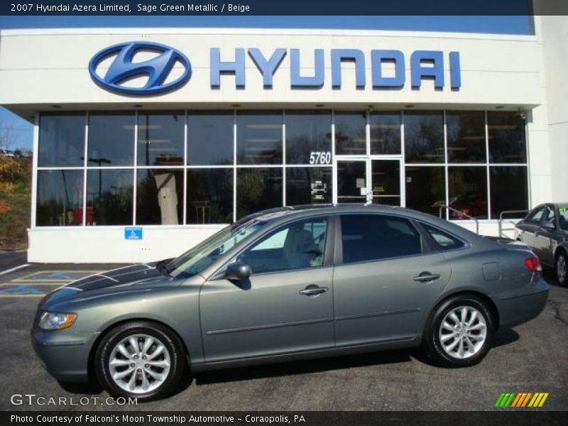 Sage Green Metallic / Beige 2007 Hyundai Azera Limited