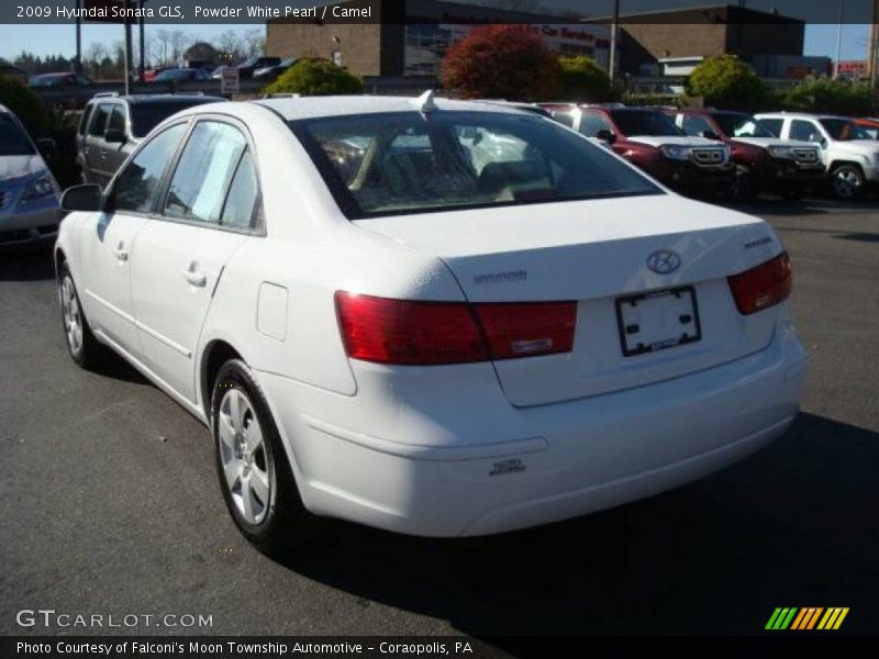Powder White Pearl / Camel 2009 Hyundai Sonata GLS