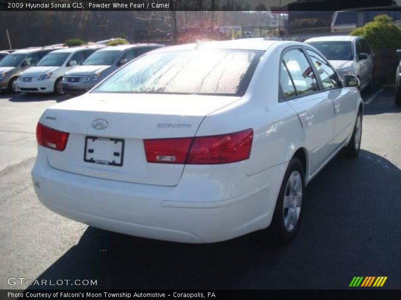 Powder White Pearl / Camel 2009 Hyundai Sonata GLS