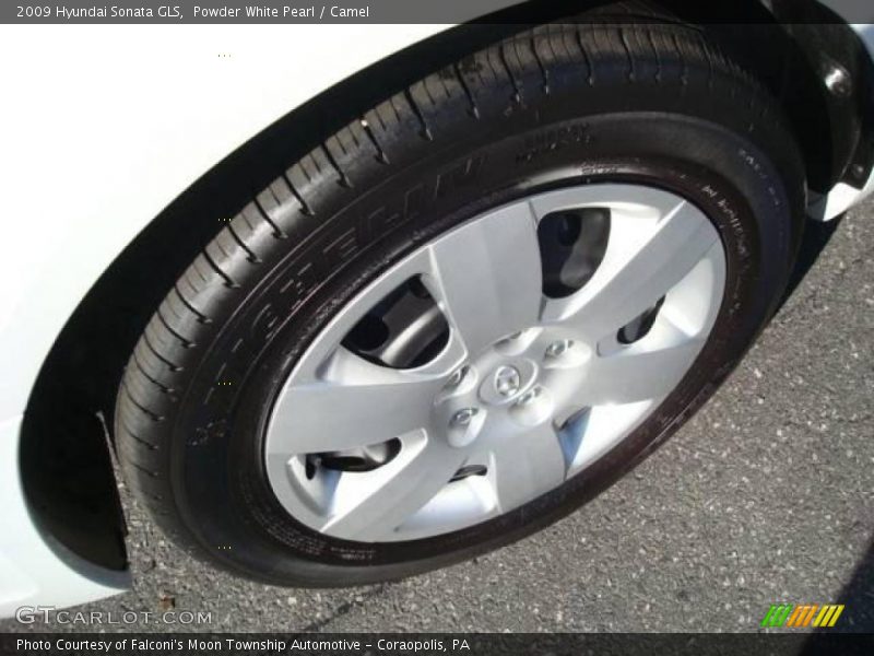 Powder White Pearl / Camel 2009 Hyundai Sonata GLS