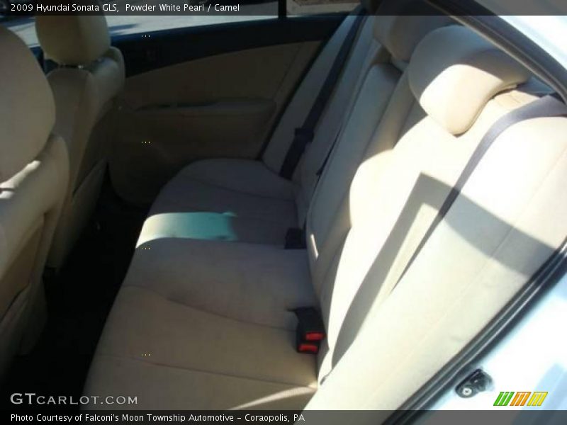Powder White Pearl / Camel 2009 Hyundai Sonata GLS