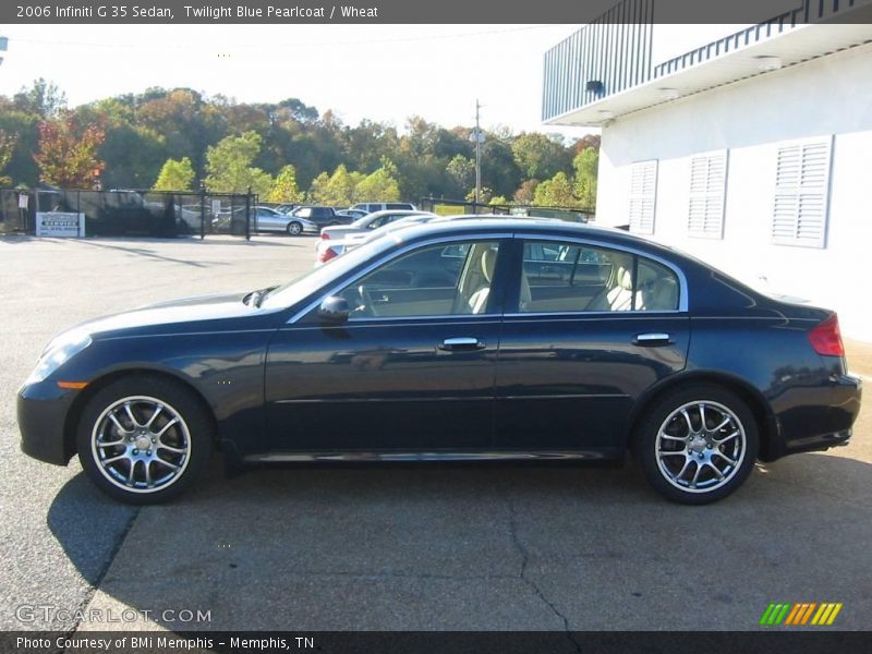 Twilight Blue Pearlcoat / Wheat 2006 Infiniti G 35 Sedan