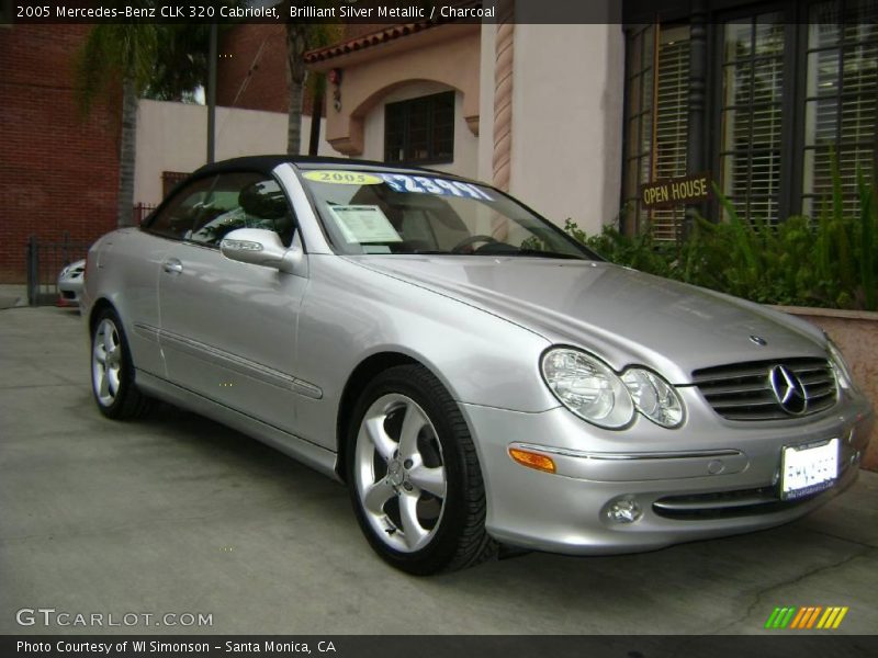 Brilliant Silver Metallic / Charcoal 2005 Mercedes-Benz CLK 320 Cabriolet