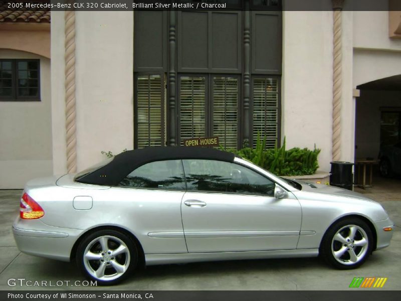 Brilliant Silver Metallic / Charcoal 2005 Mercedes-Benz CLK 320 Cabriolet