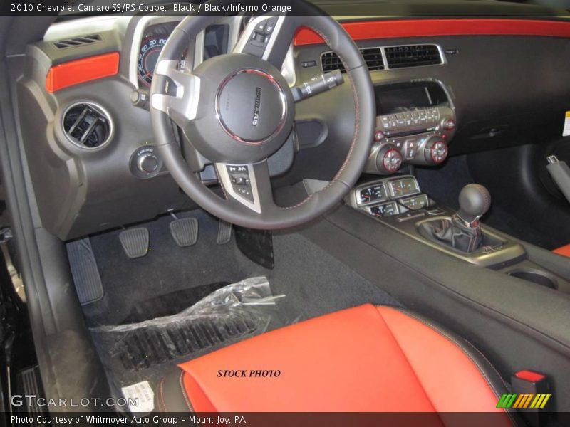 Black / Black/Inferno Orange 2010 Chevrolet Camaro SS/RS Coupe
